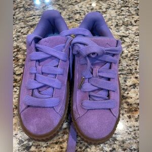 Puma Rhianna Fenty colab Purple Sneakers women’s 5.5 NEW missing insoles